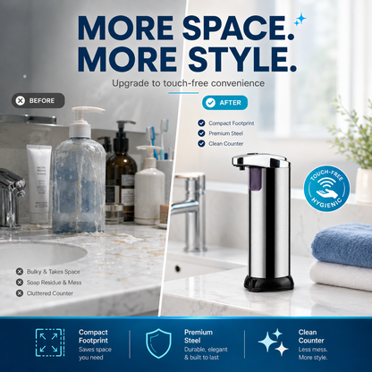 Dispensador Automático de Jabón INOX Premium