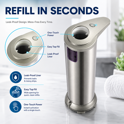 Dispensador Automático de Jabón INOX Premium