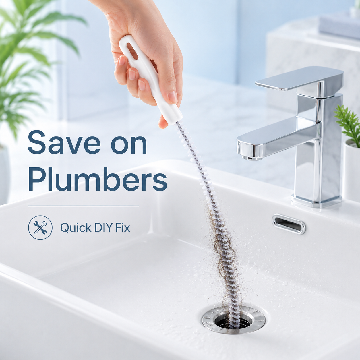 Cepillo Desatascador Flexible para Desagües