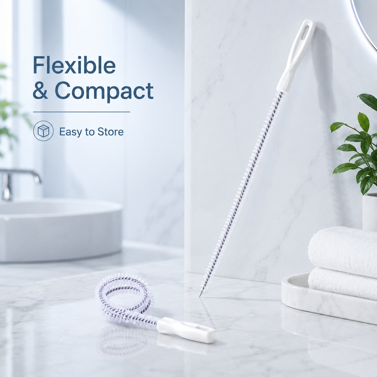 Cepillo Desatascador Flexible para Desagües