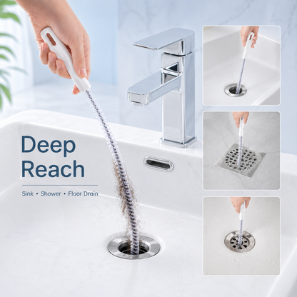 Cepillo Desatascador Flexible para Desagües