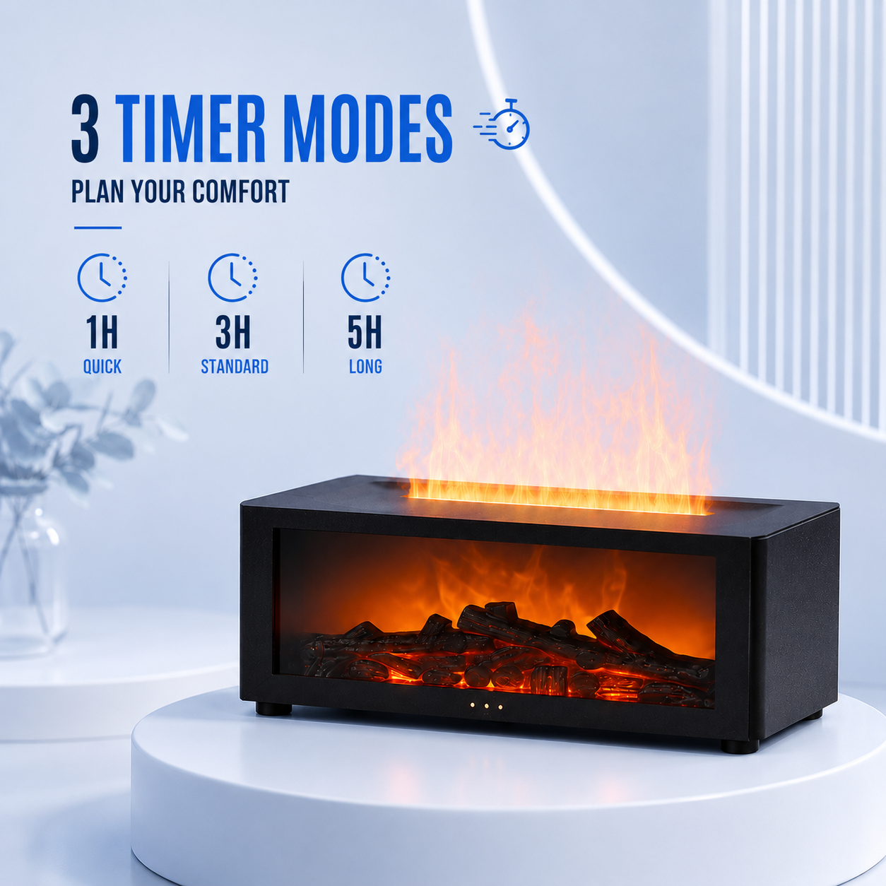 Chimenea Aromática con Humidificador LED