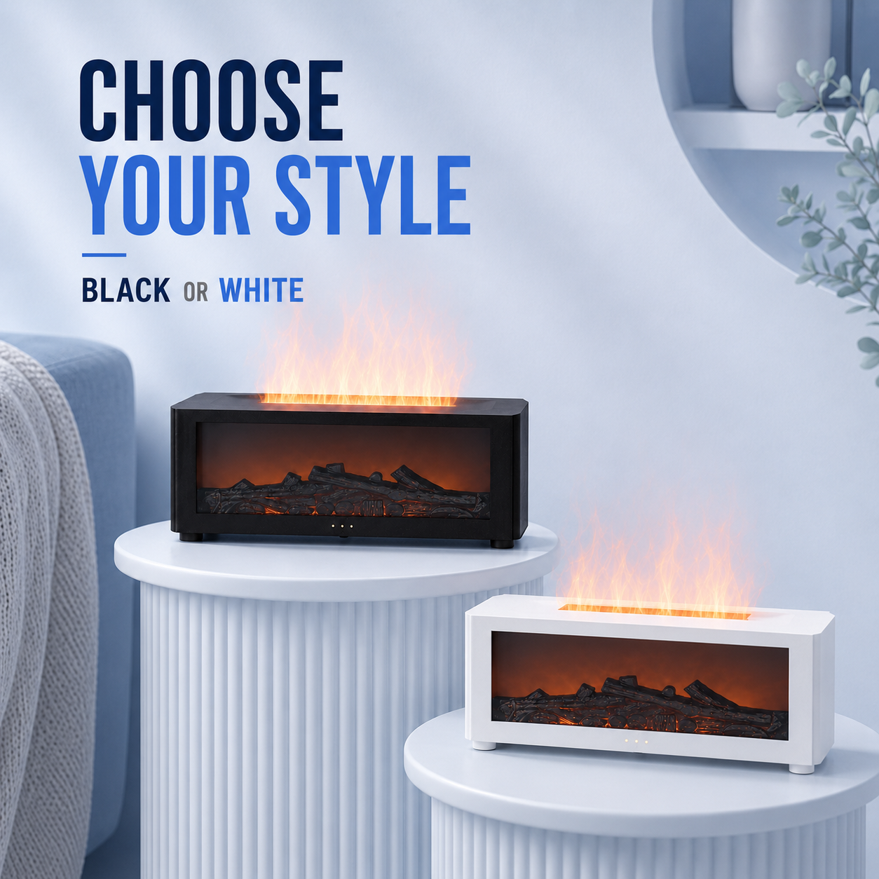 Chimenea Aromática con Humidificador LED