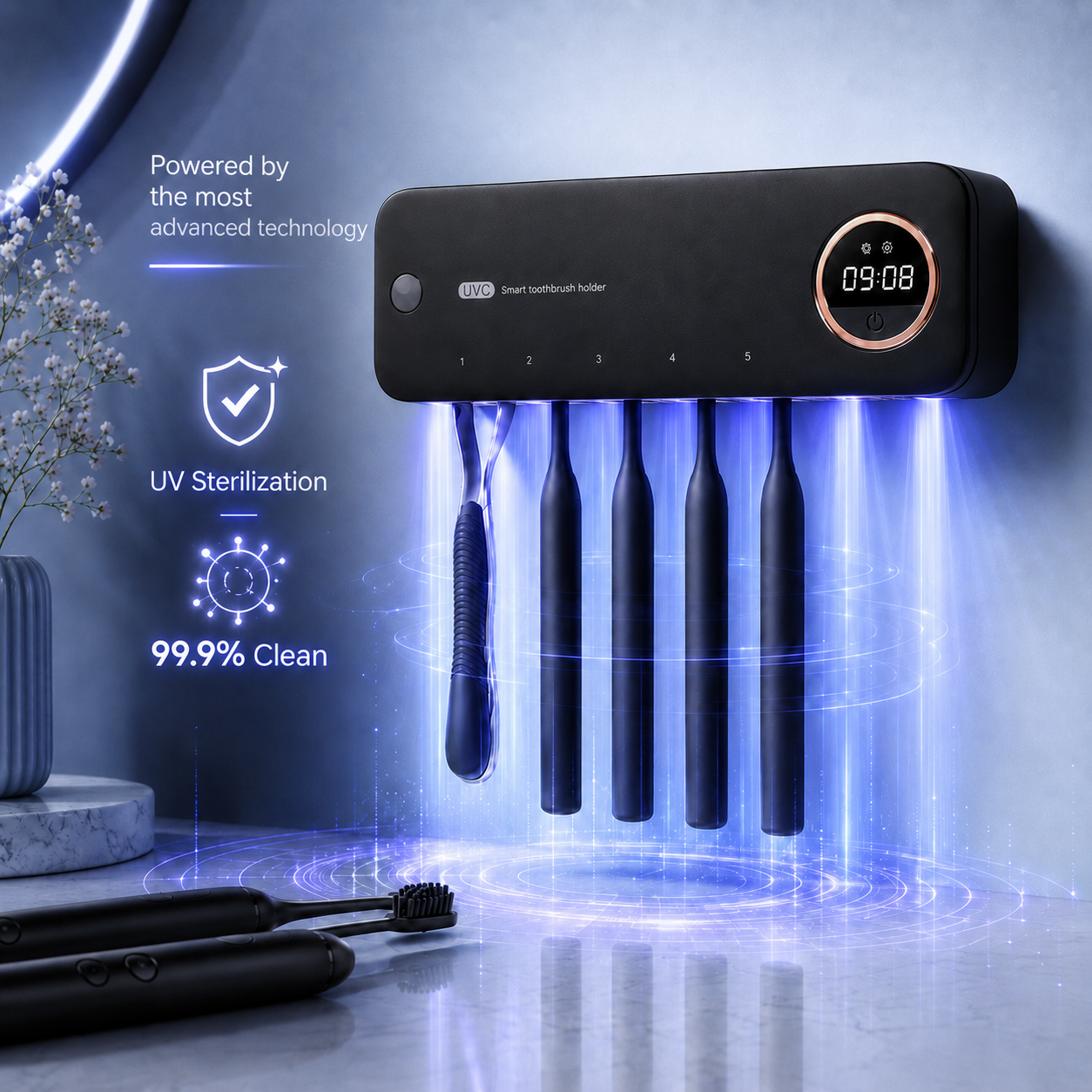 Esterilizador UV Inteligente para Cepillos Dentales