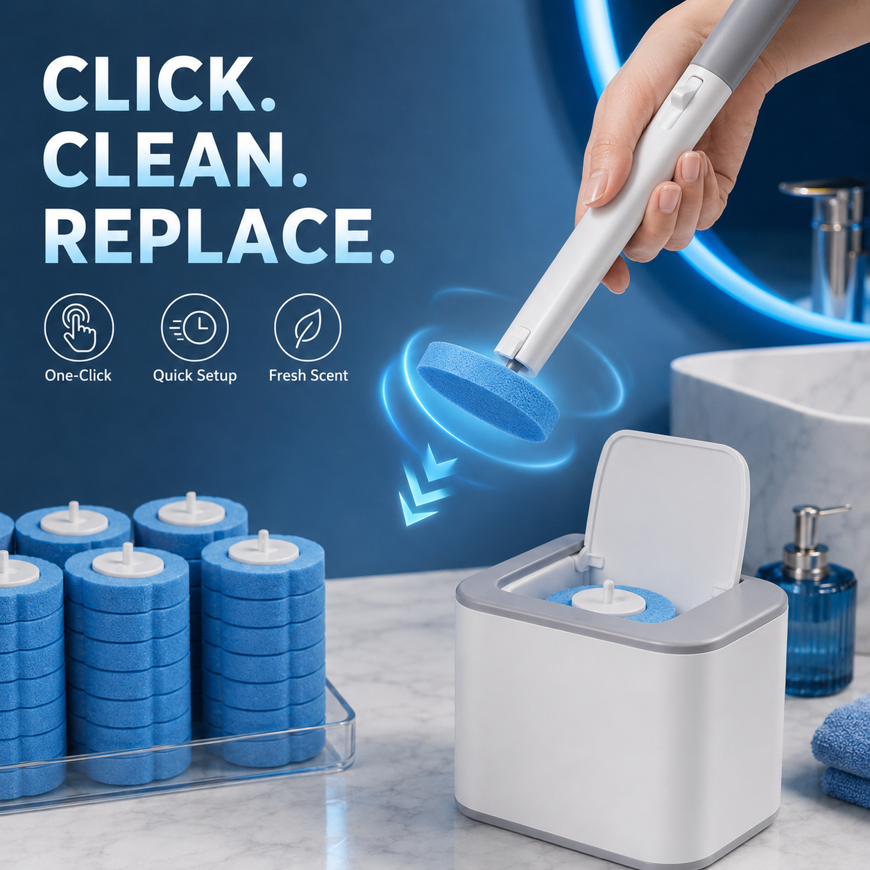 Cepillo WC Higiénico Plus con Recambios