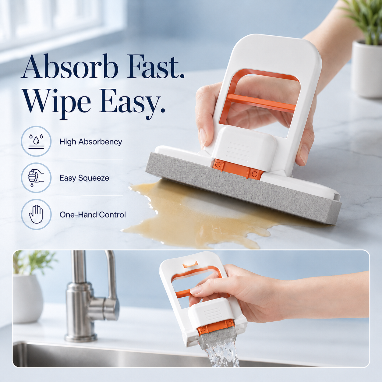Mini Mopa Plegable Ultra Absorbente