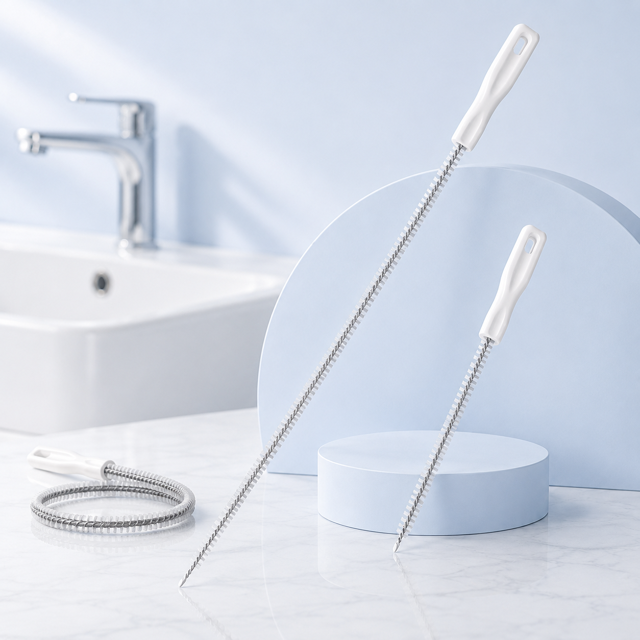 Cepillo Desatascador Flexible para Desagües