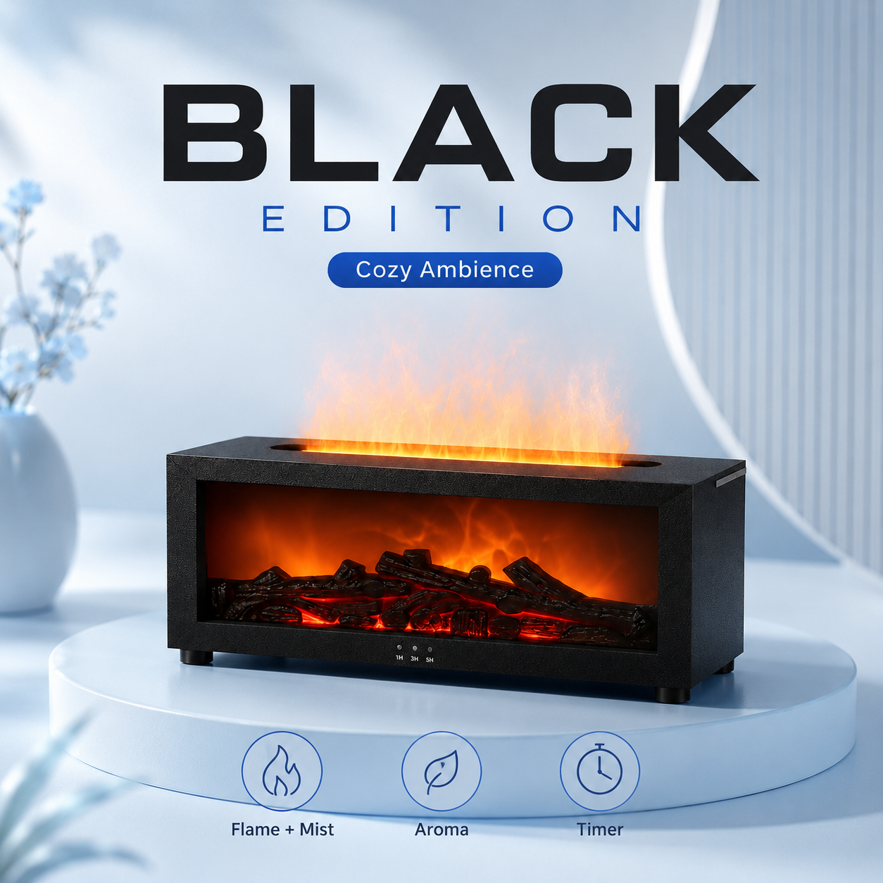 Chimenea Aromática con Humidificador LED