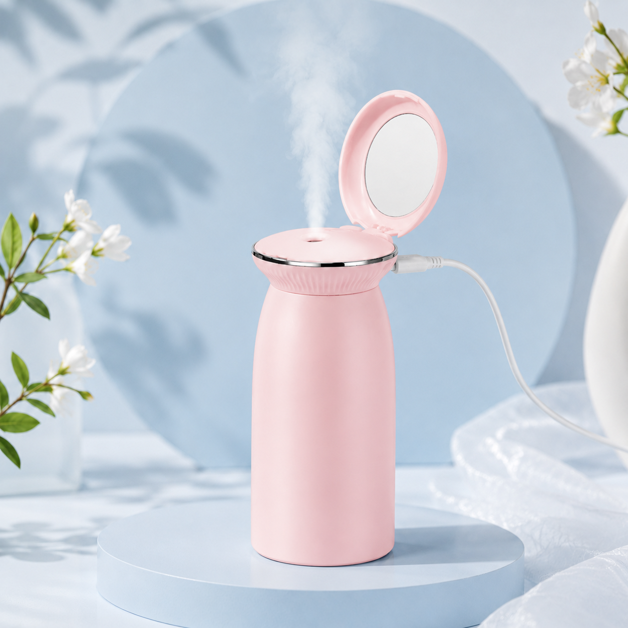 Humidificador Shell Glam con Espejo Integrado